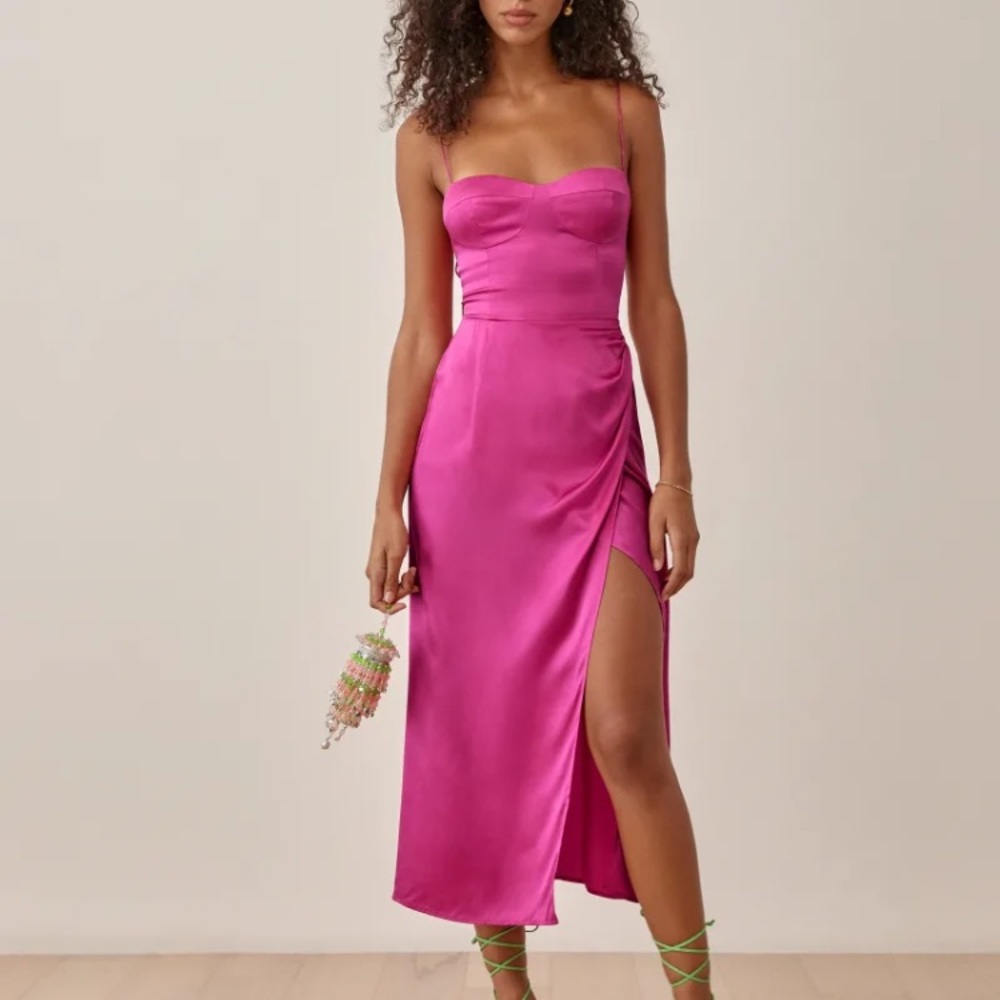 Reformation Marguerite Silk Dress